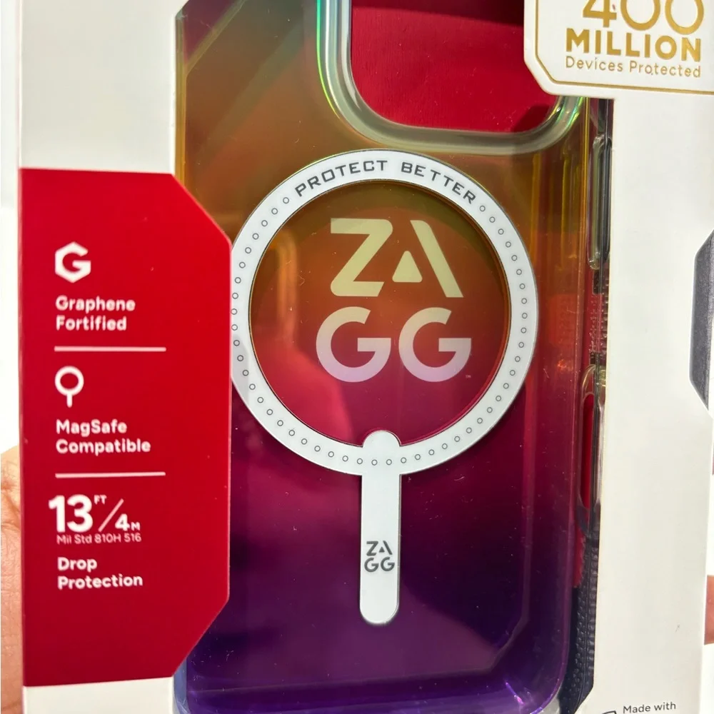 NWT ZAGG Milan Snap MagSafe Case for iPhone Pro (2024) Iridescent Multicolor